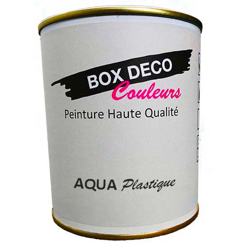 Peinture meuble plastique à base de laque acrylique aspect satin Aqua  Plastique – 750 ml - BOX DECO COULEURS