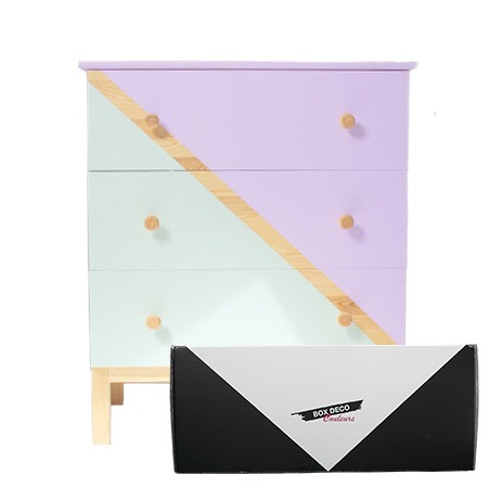 Box peinture meuble bois bicolore