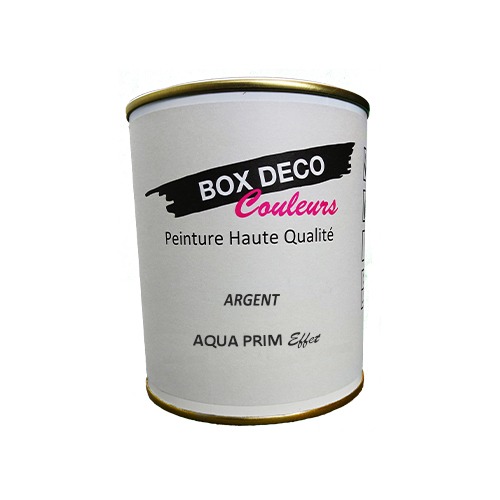 Peinture primaire argentée murale acrylique Aqua Prim Effet Argent – 750ml/  7.5m² - BOX DECO COULEURS