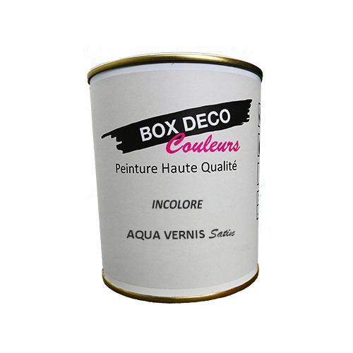 Vernis bois intérieur satin Aqua Vernis – 500ml/ 6m² - BOX DECO