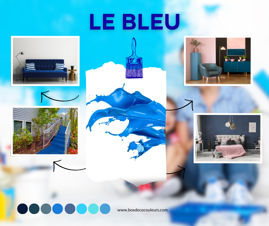 décoration en bleu